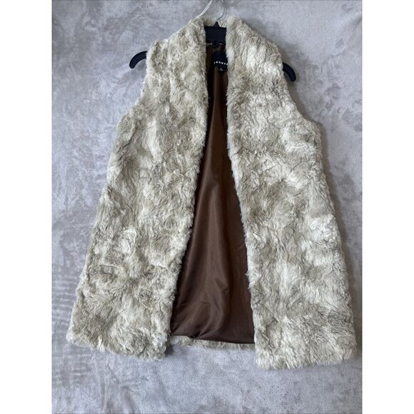 Women’s Trouvé Vest Faux Fur Brown Size Small - Picture 3 of 13